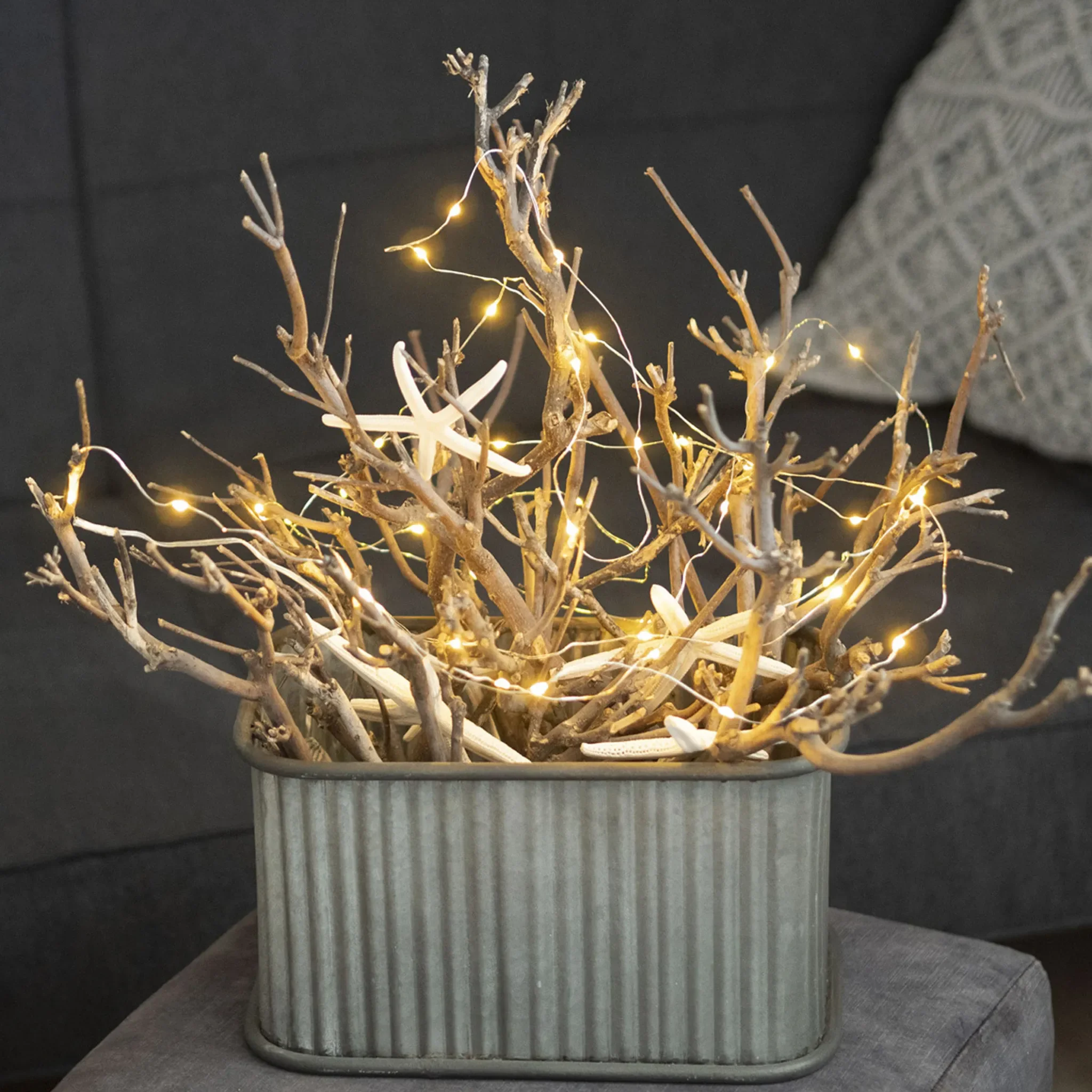 Micro LED Lichterkette – 30 LEDs, warmweiß, batteriebetrieben, 1,45 m